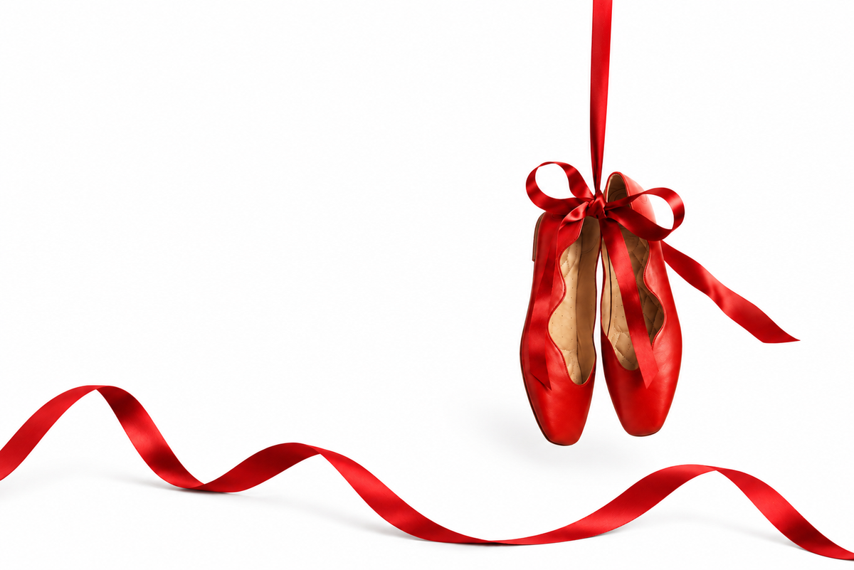 Crimson Ember luxury red leather women’s flat shoes for Christmas in large sizes EU 42–46